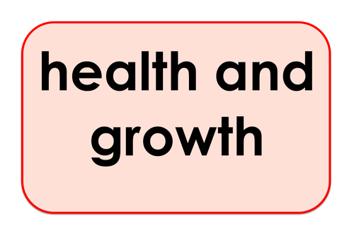 Health and Growth - Games and Activities Supporting Scientific Vocabulary