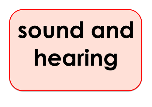 Sound and Hearing - Games and Activities Supporting Scientific Vocabulary