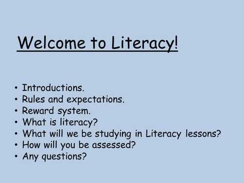 930 slides of literacy lessons