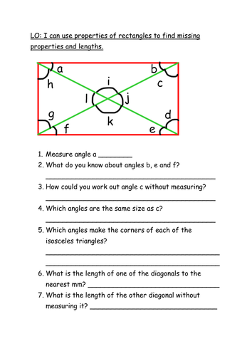 Properties of rectangles