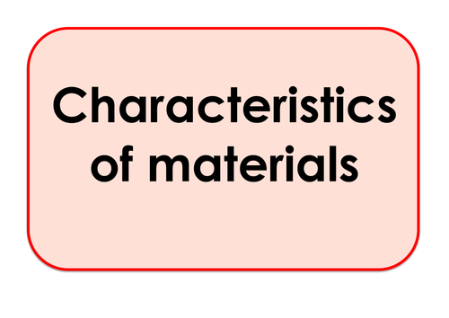 Characteristics of Materials - Games and Activities Supporting Scientific Vocabulary
