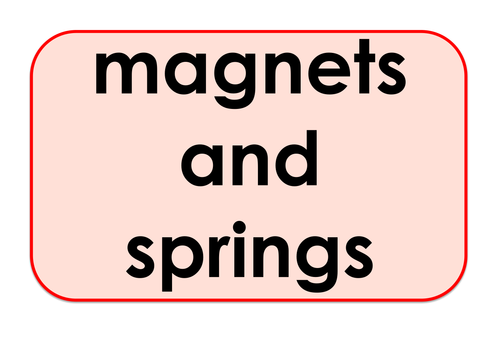 Magnets and Springs  - Games and Activities Supporting Scientific Vocabulary