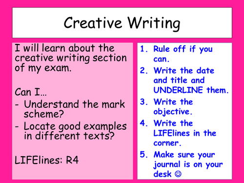 Writing to describe and narrate - mini scheme