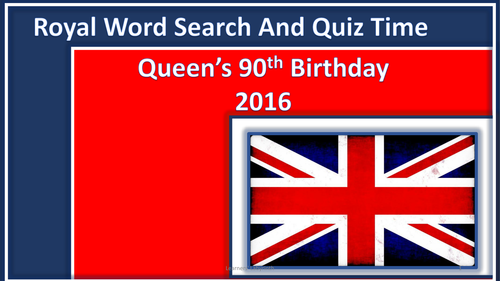 Queen's 90th Birthday- Royal Word Search and Quiz Time
