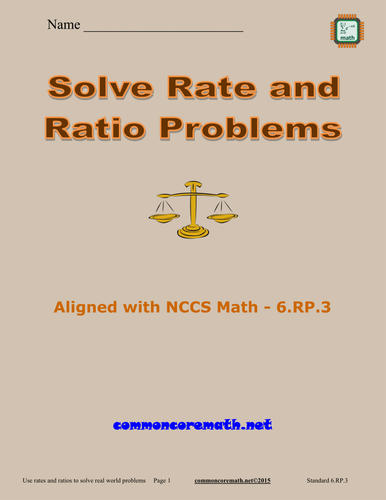 Solve Rate and Ratio Problems - 6.RP.3
