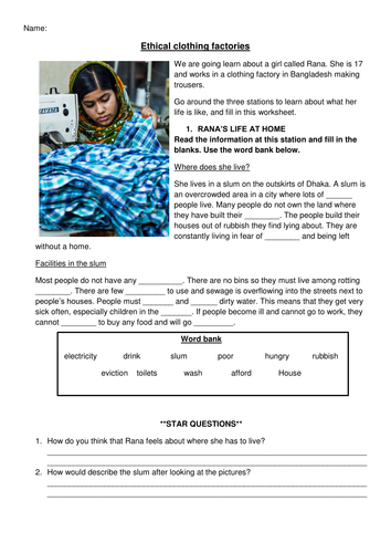 KS3 Textiles Ethical Clothing Factories Lesson