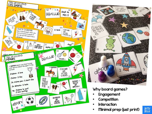 French Board Game: Sports
