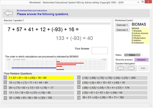 BIDMAS  -  Sequence order of basic calculations. 