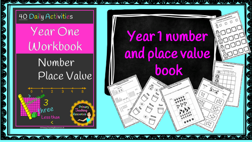Year 1 Number Book (40 Daily maths activities, worksheets plus number loop games)