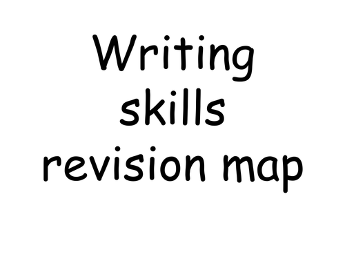 Writing skills revision map