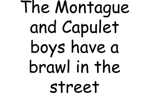 Romeo and Juliet: tension in the play