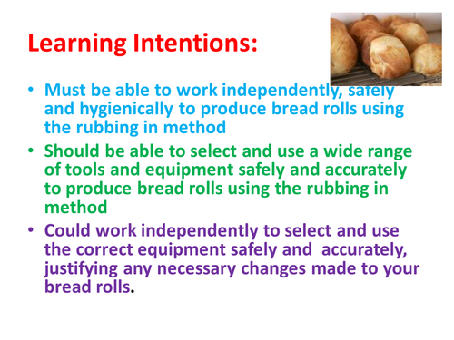 Food practical - Bread Rolls