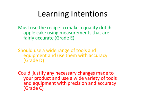 Food practical - Dutch apple cake