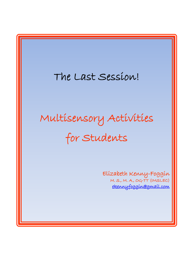 Know the Code: Multisensory Training Materials - Participants