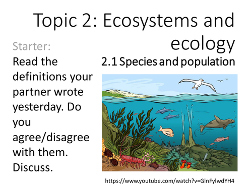 2.1 Species and Populations ESS
