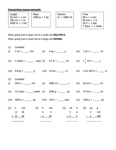 measurement conversion