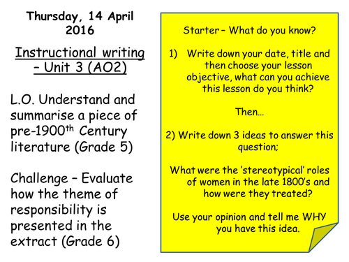 Pre-19th Century Non-Fiction GCSE English Language