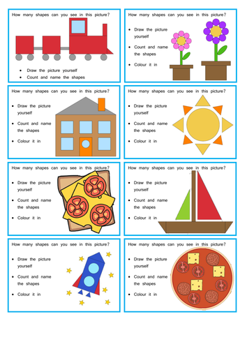 Shape Maths Challenge Cards