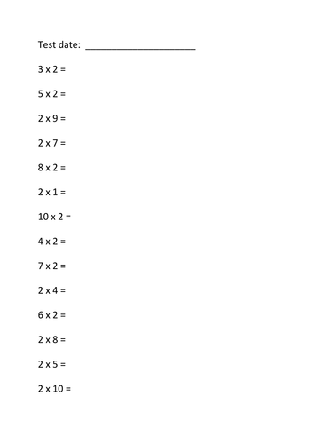Complete Times Tables tracking, tests and assessments designed for weekly use