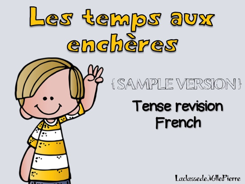 French tenses {GAME} - Auction with rules and resources {SAMPLE}