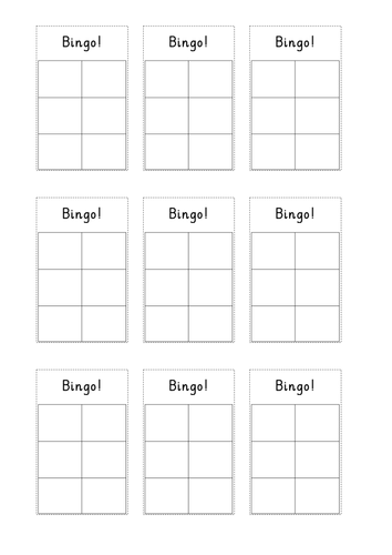 Bingo template