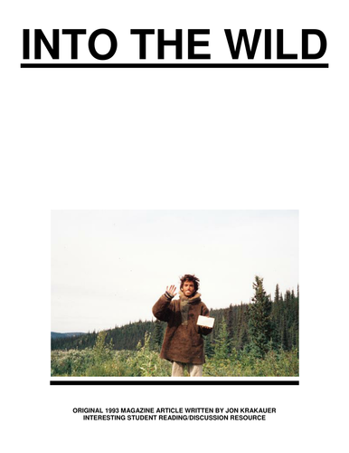 INTO THE WILD - JON KRAKAUER