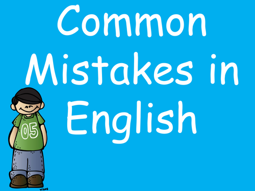 Common Mistakes In English Teaching Resources