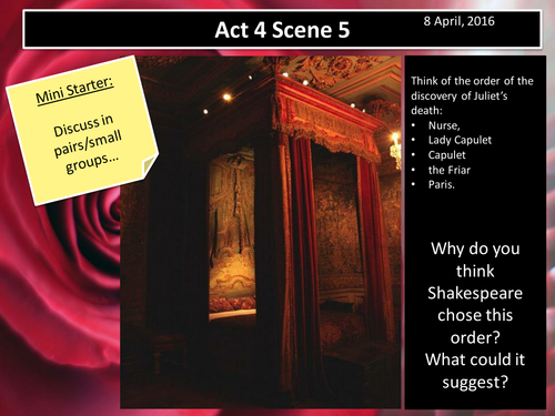 Romeo and Juliet Act 4 Scene 5 (AQA New Spec 2017)