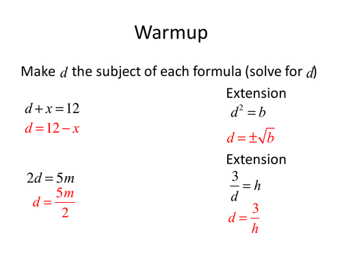 Expressions and equations