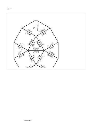 Volume Conversion Tarsia Teaching Resources