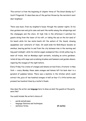 AQA 2017 Explorations in Creative Reading and Writing Q2