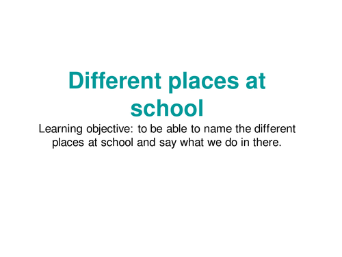 School ( places at school+topics at school+ classroom objects)Key stage 2 French