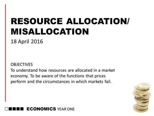 AQA AS Economics (new spec) 15 Resource Allocation, Functions of Price, Public/Private Goods