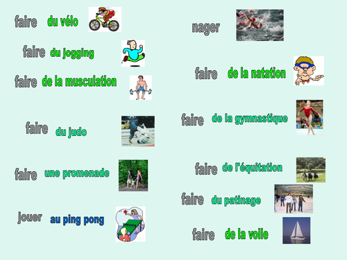 French vocab booster on sports