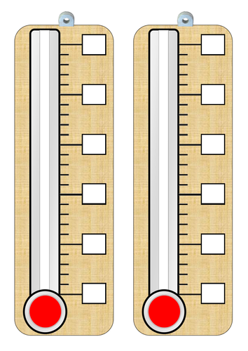 Thermometers with varying scales for display