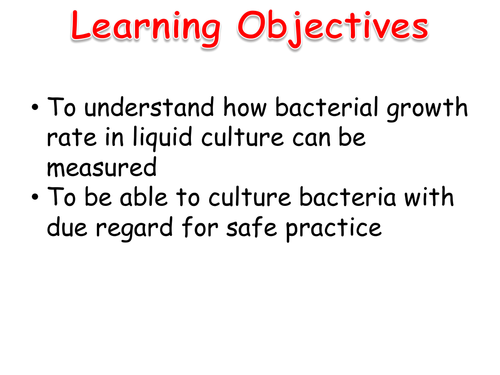 L4 Bacterial Growth - Core Practical 12 - Biology B Edexcel