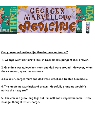 George's Marvellous Medicine SPAG context