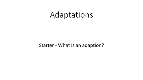 OCR Biology Adaptations 4.2.2