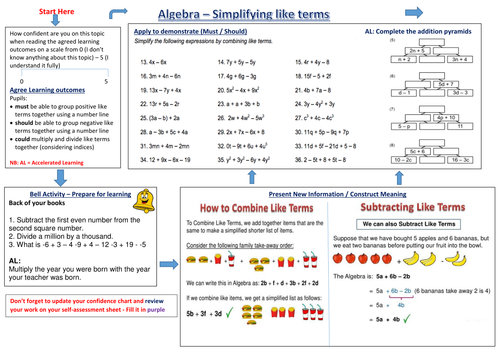 TEEP Lesson - Simplifying algebra