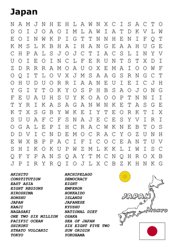 japan word search by sfy773 teaching resources tes