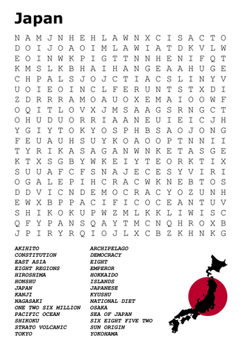 Japan Word Search 