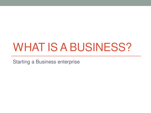 What is a Business