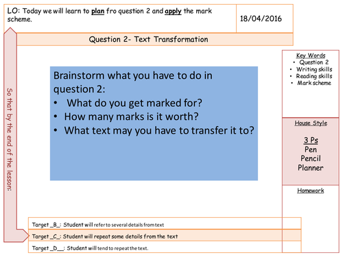 IGCSE Core- Revision for Question 2