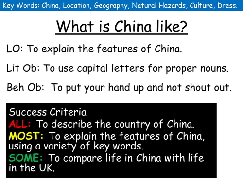 Lesson 1 - What is China like? 