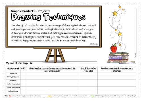 Year 9 Drawing Techniques Project 