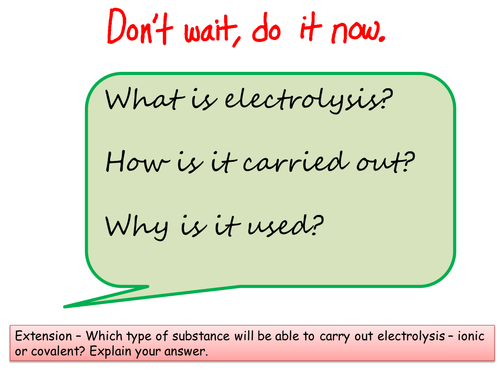 AQA CH2 Electrolysis and Redox