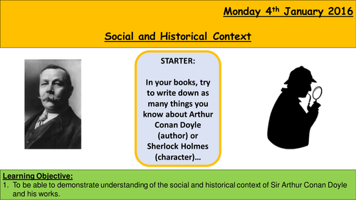 The Sign of Four Context lessons