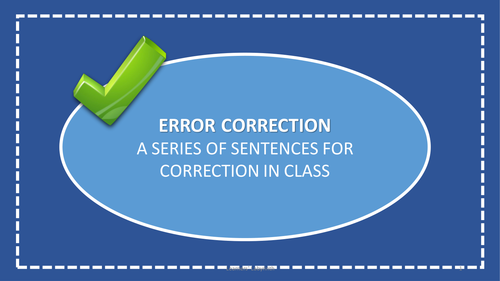 SPAG- English Language- Error Correction