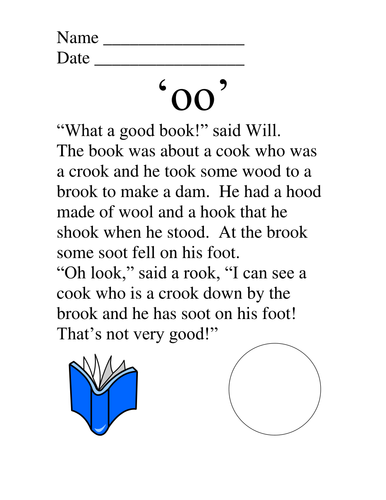 Phase 3: [short] 'oo' sound [as in good, book]: table cards, activities and presentation
