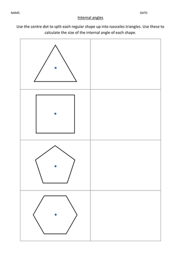 Calculating the internal angle of regular polygons